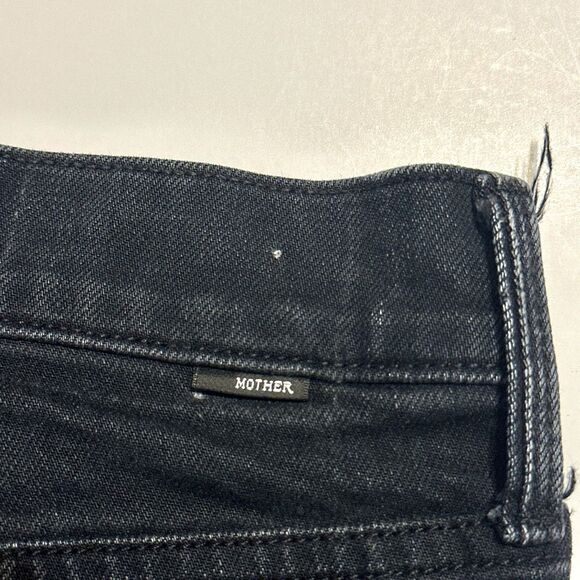 Mother Superior Jeans Black Size 25 The Scrapper Cuff Ankle Fray Who’s Sorry Now - Picture 9 of 14
